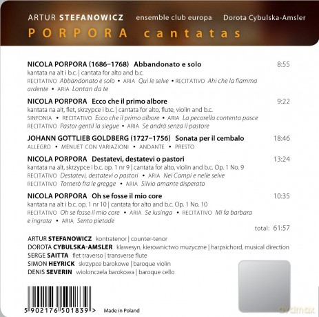 Artur Stefanowicz: Porpora Kantaty [CD]