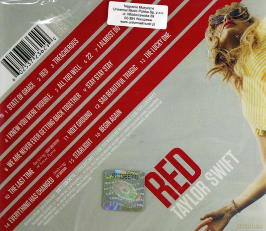 Taylor Swift: Red (PL) [CD]