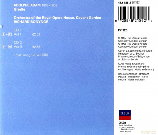 Double Decca Bonynge: Adam:Giselle [2CD]