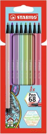 Flamastry STABILO Pen 68 etui kartonowe 8 szt. (nowe kolory 2021) 68/8-02