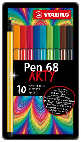 Flamastry STABILO Pen 68 metalowe etui 10 szt. 6810-6