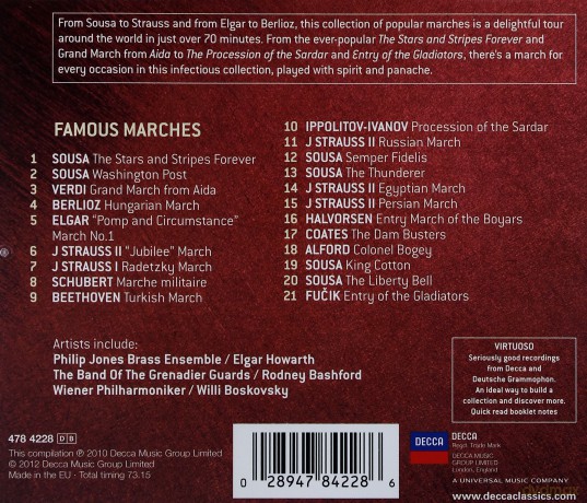 Famous Marches (VIRTUOSO) [CD]