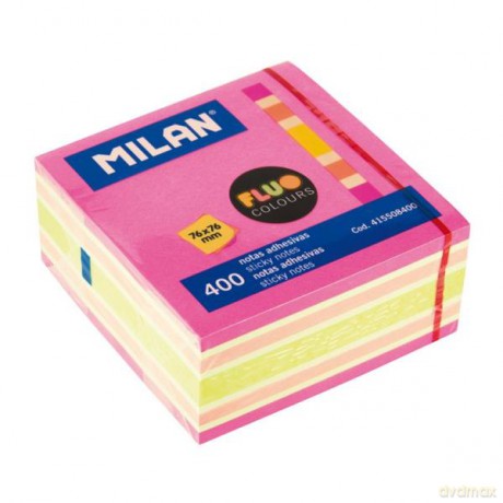Karteczki FLUO mix kostka 76x76 (400) 415508400