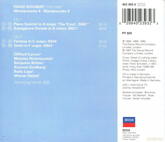 Double Decca Curzon: Schubert:\'Trout\' Quintet [2CD]