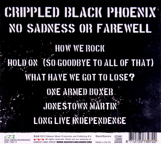 Crippled Black Phoenix: No Sadness Or Farewell (digipack) [CD]