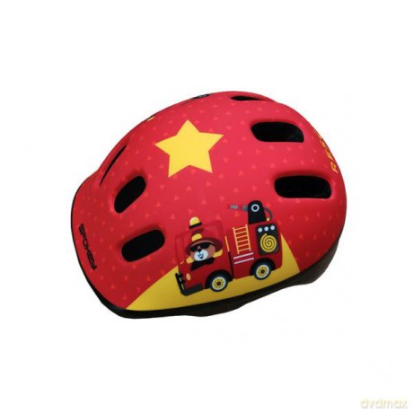 Kask rowerowy dziecięcy M 52-56 cm FUN RESCUE Straż czerwony 941014