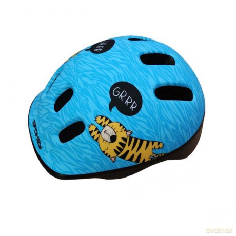 Kask rowerowy dziecięcy M 52-56 cm FUN TIGER niebieski 941015