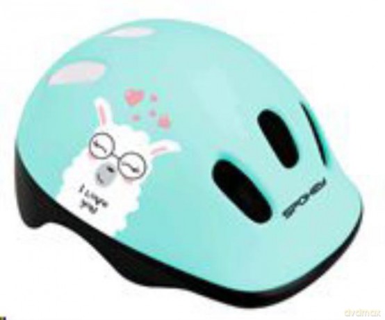 Kask rowerowy dziecięcy S 48-52 cm FUN LAMA niebieski 941017