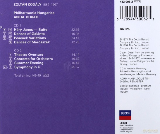 Double Decca Dorati: Kodaly: Hary Janos Suite [2CD]