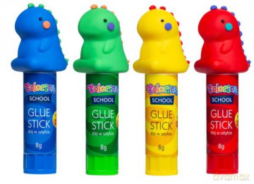 Klej w sztyfcie 8g PVP Dinozaury Colorino Kids