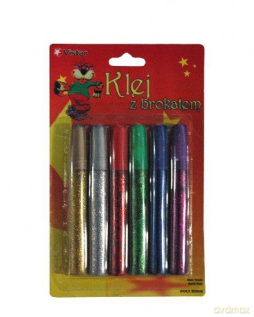 Klej z brokatem 6x10g blister