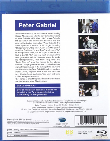 Peter Gabriel: So [Blu-Ray]
