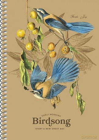 Kołobrulion A5 96k kremowy papier, Birdsong