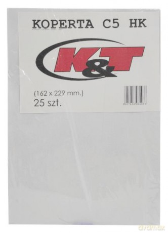 Koperta C5 HK biała /25 folia.
