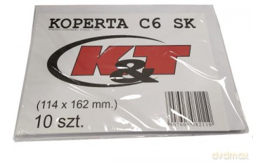 Koperta C6 SK biała /10 folia.