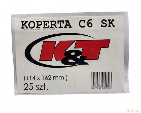 Koperta C6 SK biała /25 folia