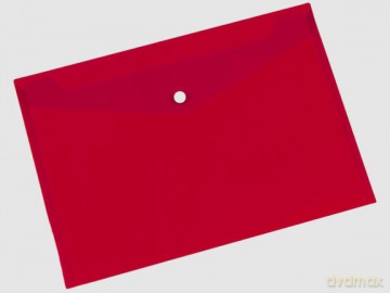 Koperta PP na zatrzask A4 czerwona