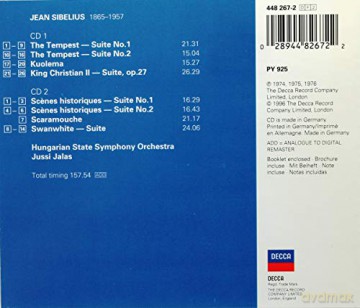 Double Decca Jalas,Hungar.State Sym.Orc: Sibelius:The Tempest,Kuolema + [2CD]