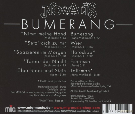 Novalis: Bumerang [CD]