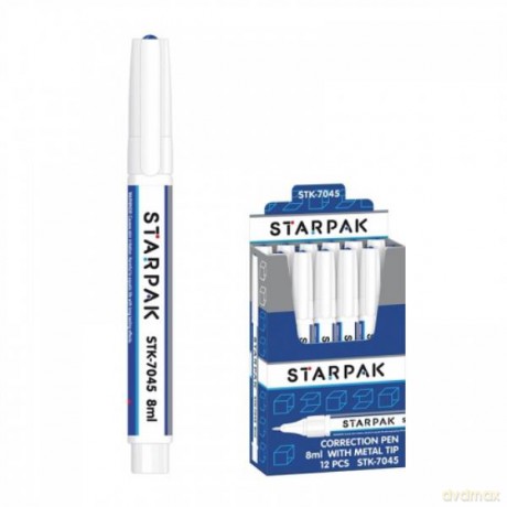 Korektor w piórze 8ml końc.metal. STK-7045
