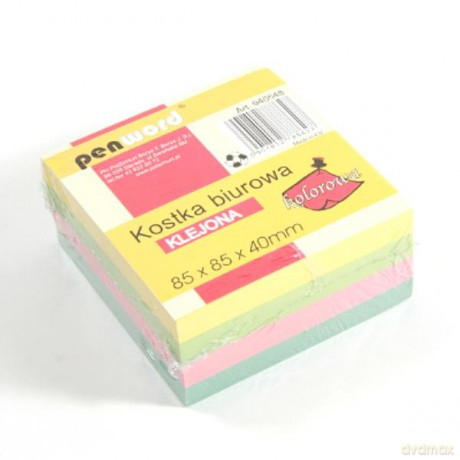 Kostka biurowa kolorowa klejona 85x85x40mm