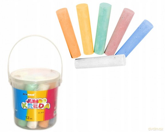 Kreda chodnikowa 12 kolorów JUMBO