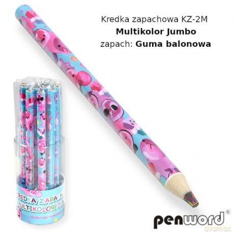 Kredka zapachowa/guma balonowa KZ-2M multikolor jumbo