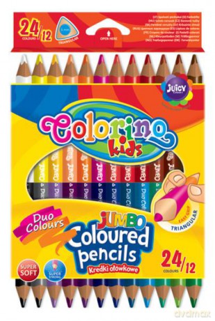 Kredki 12/24kol dwustronne JUMBO COLORINO 51880