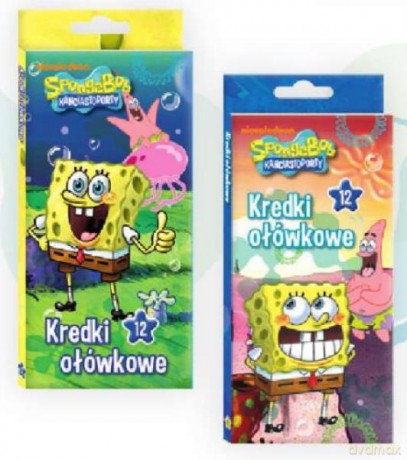 Kredki 12kol 18 cm pud.SPONGE BOB.