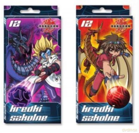 Kredki 12kol. 18 cm Bakugan pudełko.