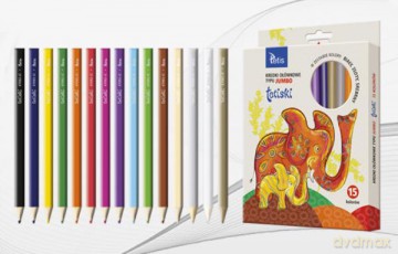 Kredki 15kol Tetiski trójkątne