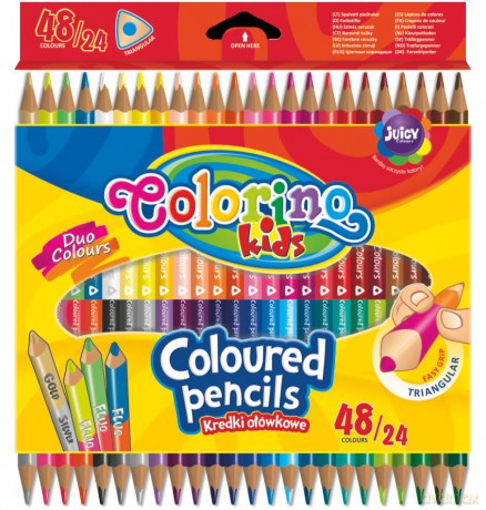 Kredki 24/48kol trójkątne COLORINO 51705