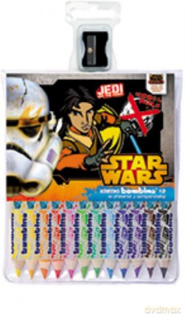 Kredki BAMBINO drew. 12kol.nadr.+temp. Star Wars Rebels