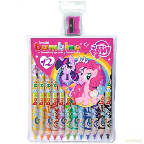 Kredki Bambino w opr.drew.12kol nadr.+ temp. MLP