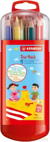 Kredki drewniane STABILO Trio gruba etui 15 szt. 203/11-15