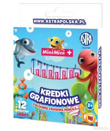 Kredki Mini Mini z glinki kaolinowej 12 kolorów 316121011