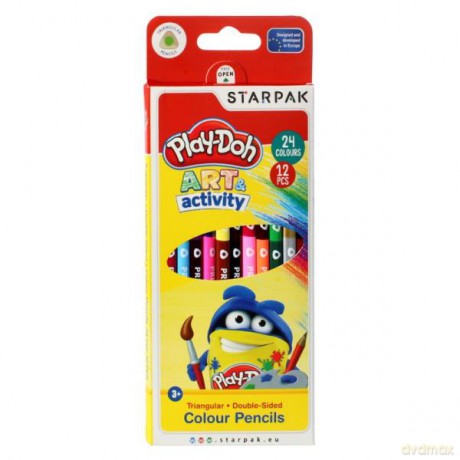 Kredki ołówkowe dwustronne 24 kolory PlayDoh