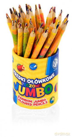 Kredki ołówkowe Jumbo trójkątne tęczowe