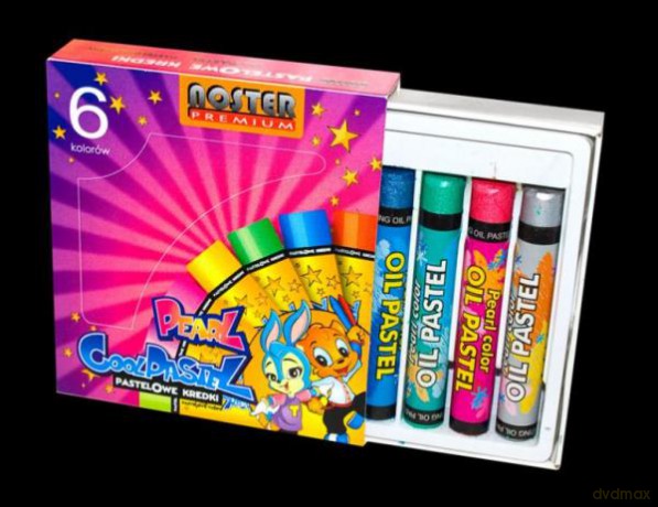 Kredki pastele 6kol Noster Premium perłowe