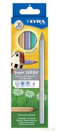 Kredki Super Ferby Metallic 6 kol