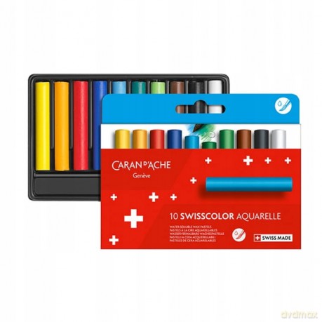 Kredki Swisscolor akwarelowe 10 kolorów Caran Dashe