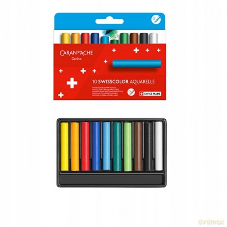 Kredki Swisscolor akwarelowe 10 kolorów Caran Dashe