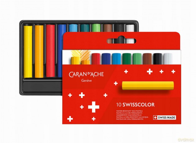 Kredki Swisscolor woskowe 10 kolorów Caran Dashe