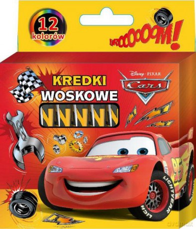 Kredki woskowe 12kol. Cars