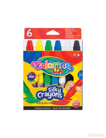 Kredki żelowe wykręcane w sztyfcie 6kol COLORINO