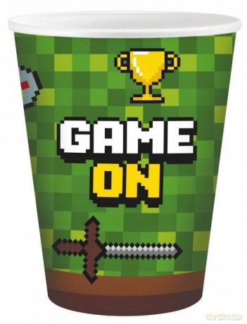 Kubek papierowy 250 ml Game On Go6 szt