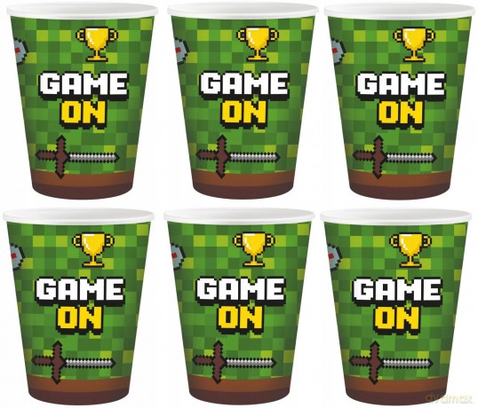 Kubek papierowy 250 ml Game On Go6 szt