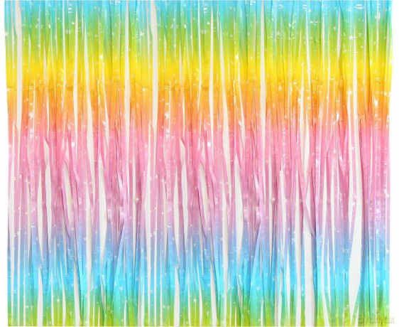 Kurtyna Ombre macaron z gwiazdkami 100x200 cm