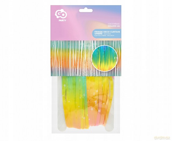 Kurtyna Ombre macaron z gwiazdkami 100x200 cm
