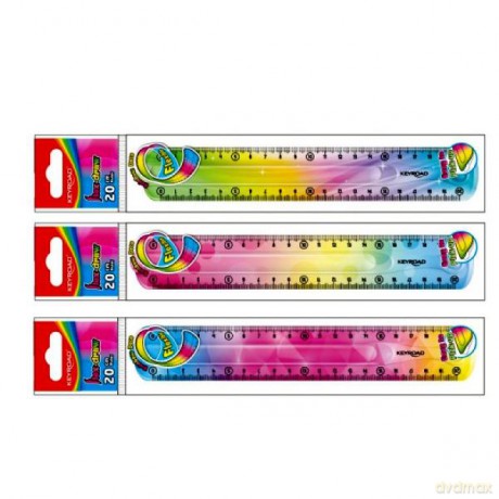 Linijka elastyczna tęczowa 20 cm Keyroad mix